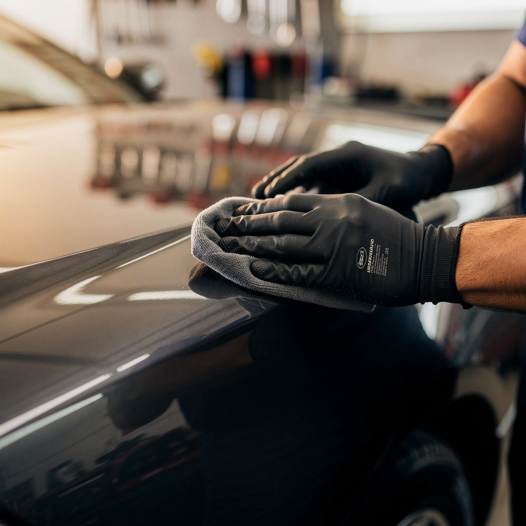 V N Auto Repair Body & Paint San Diego experienced technician performing quality auto body repair work